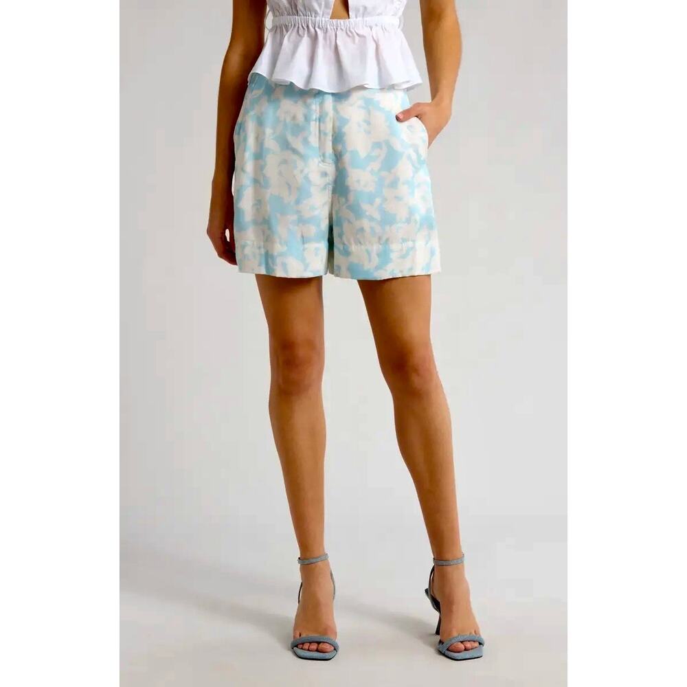 Derek Lam Crosby Anora Dress Shorts in Blue White floral Print MSRP $350 size 2